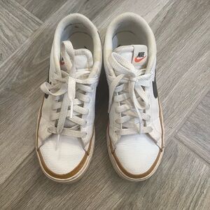 Nike White and Tan Sneakers